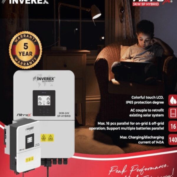 Inverex Nitrox 3KW – 24V Solar inverter