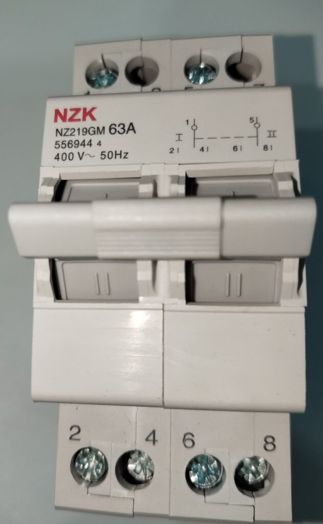 2 Pole Change Over Breaker 63A