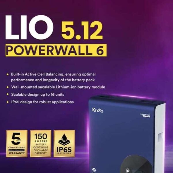 Knox IP65 LIO 5.2kw Lithuim Battery Bank