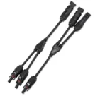 MC4 Y branch connector for parallel solar panel connections