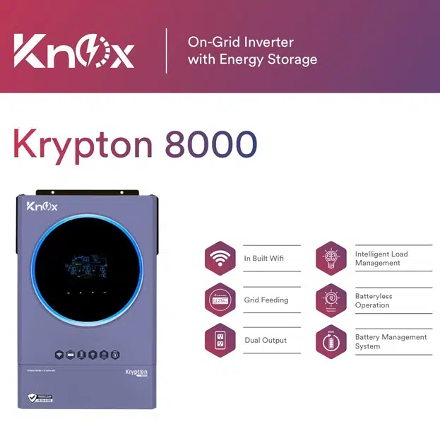 Knox Krypton 8000 – 6kw Hybrid Inverter